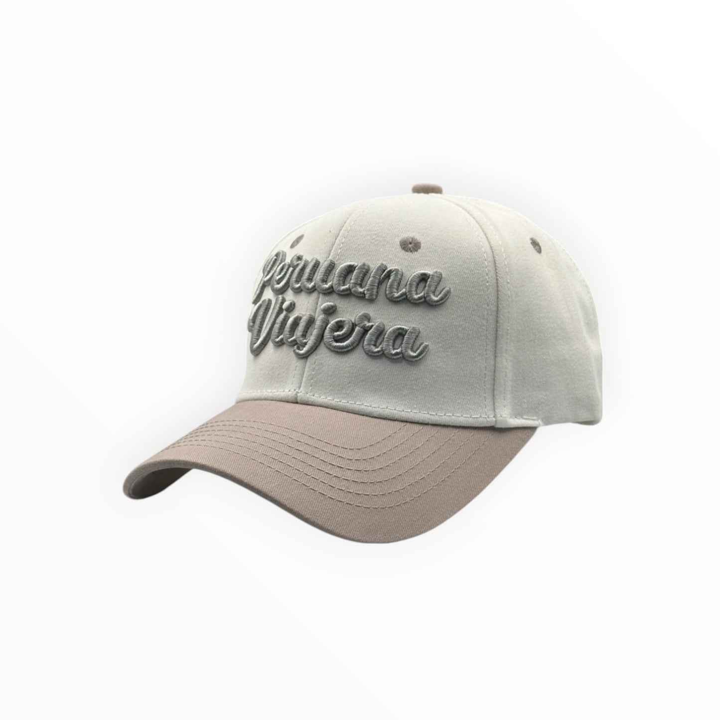 Gorra Peruana Viajera - Blanco y Beige