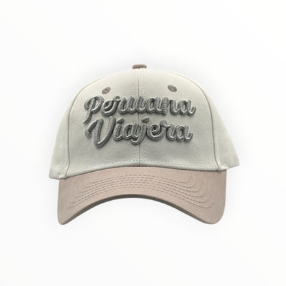 Gorra Peruana Viajera - Blanco y Beige