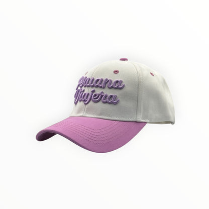 Gorra Peruana Viajera - Blanco y Rosado