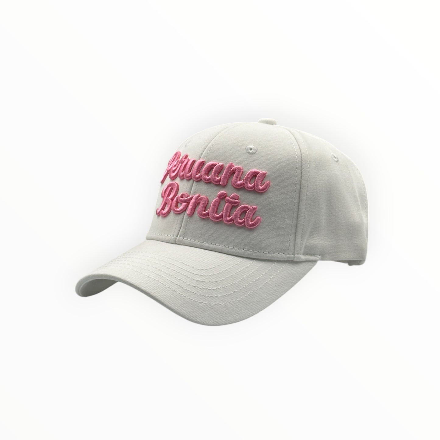 Gorra Peruana Bonita - Blanco y Rosado