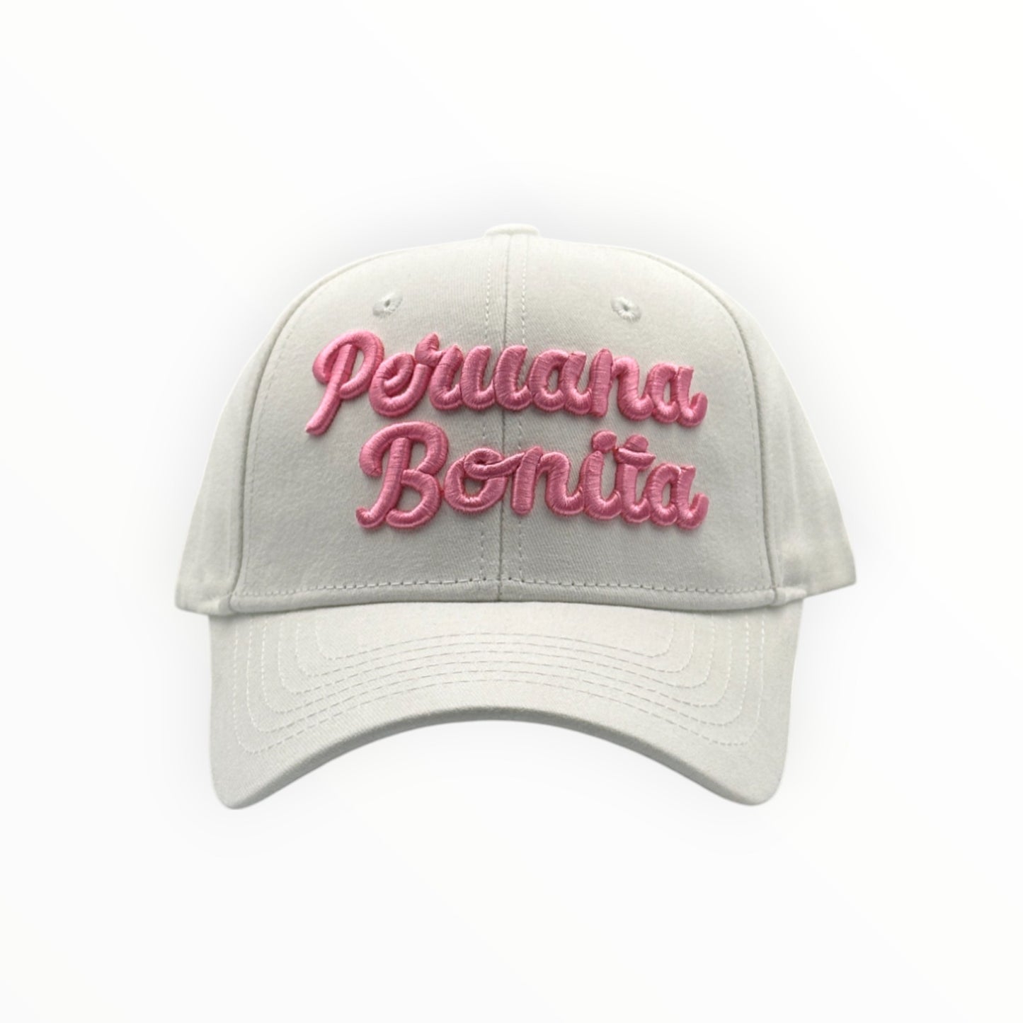 Gorra Peruana Bonita - Blanco y Rosado