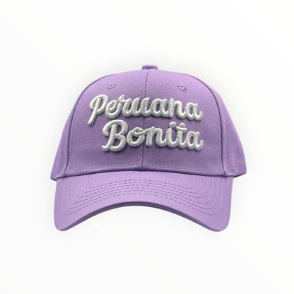 Gorra Peruana Bonita - Morado y Blanco