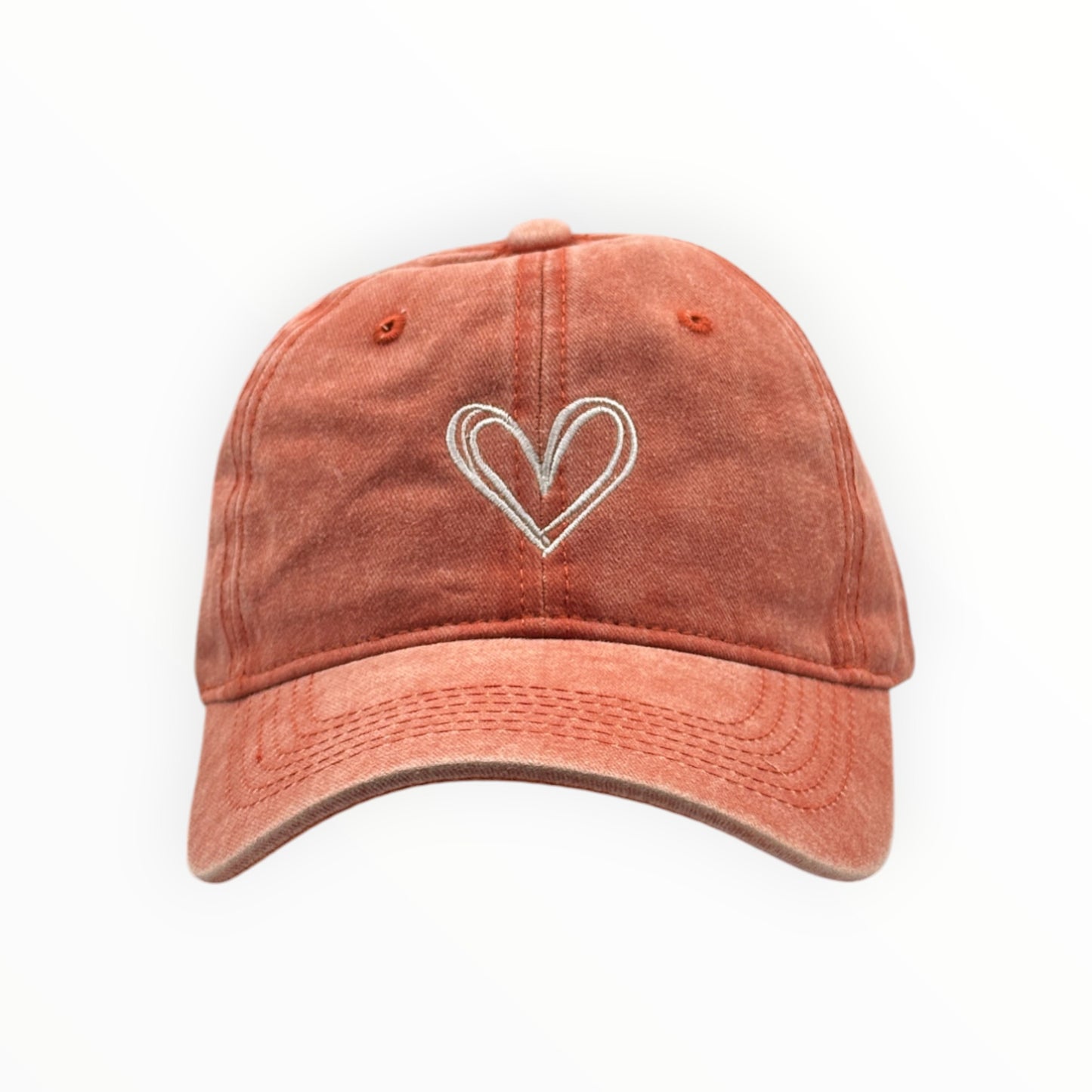 Gorra Vintage Corazón - Salmón